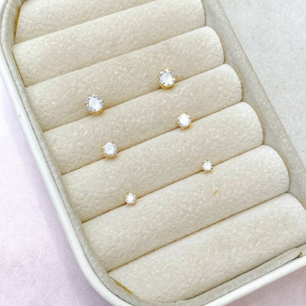 Trio de Brincos Ponto de Luz – Banhados em Prata 925
