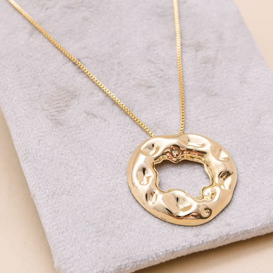 Conjunto Orgânico com Colar e Brinco Redondo | Banhado a Ouro 18K, Prata ou Ródio | Semijoia Moderna e Antialérgica